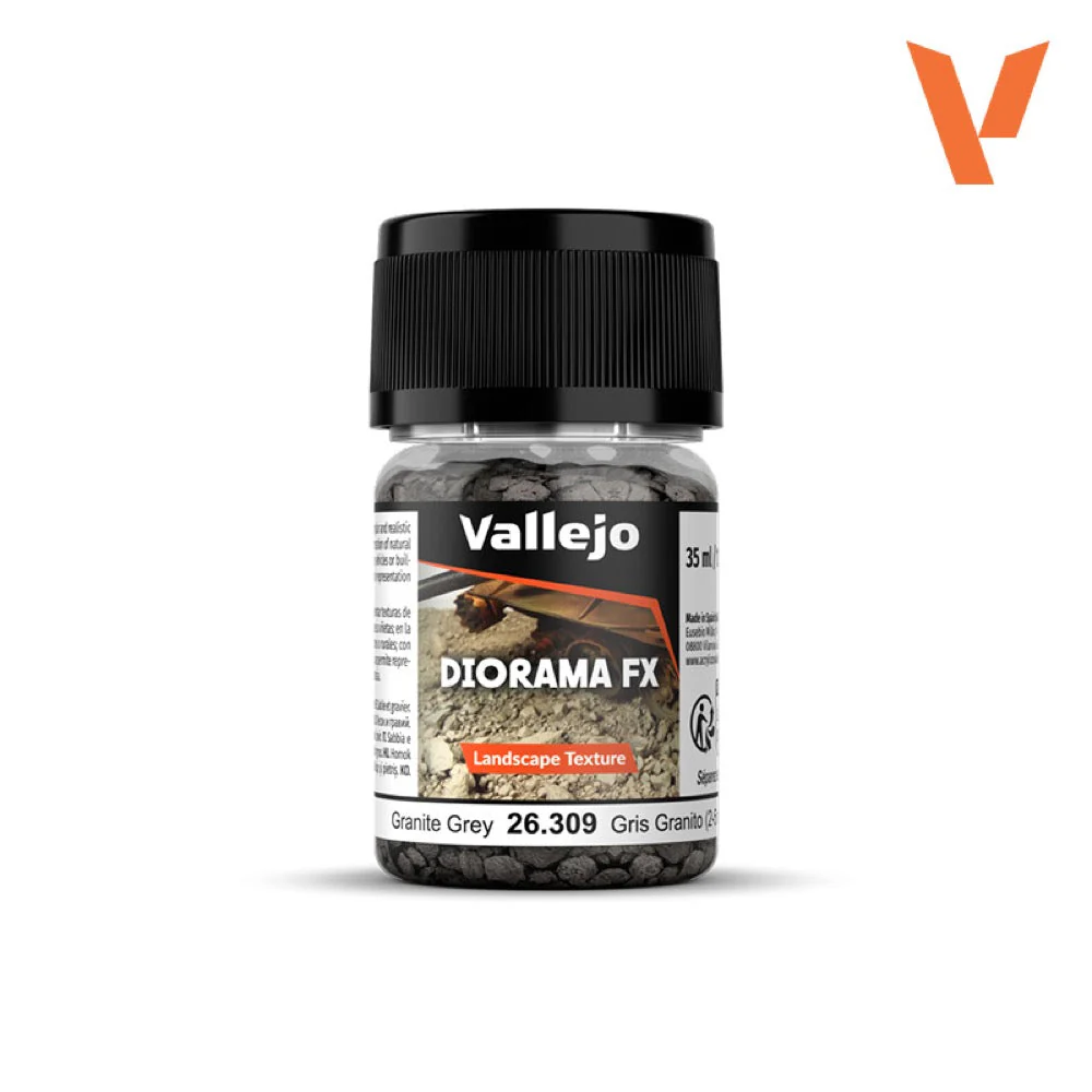 Vallejo 26309 Diorama FX Landscape Textures Granite Grey 35ml 2-5mm
