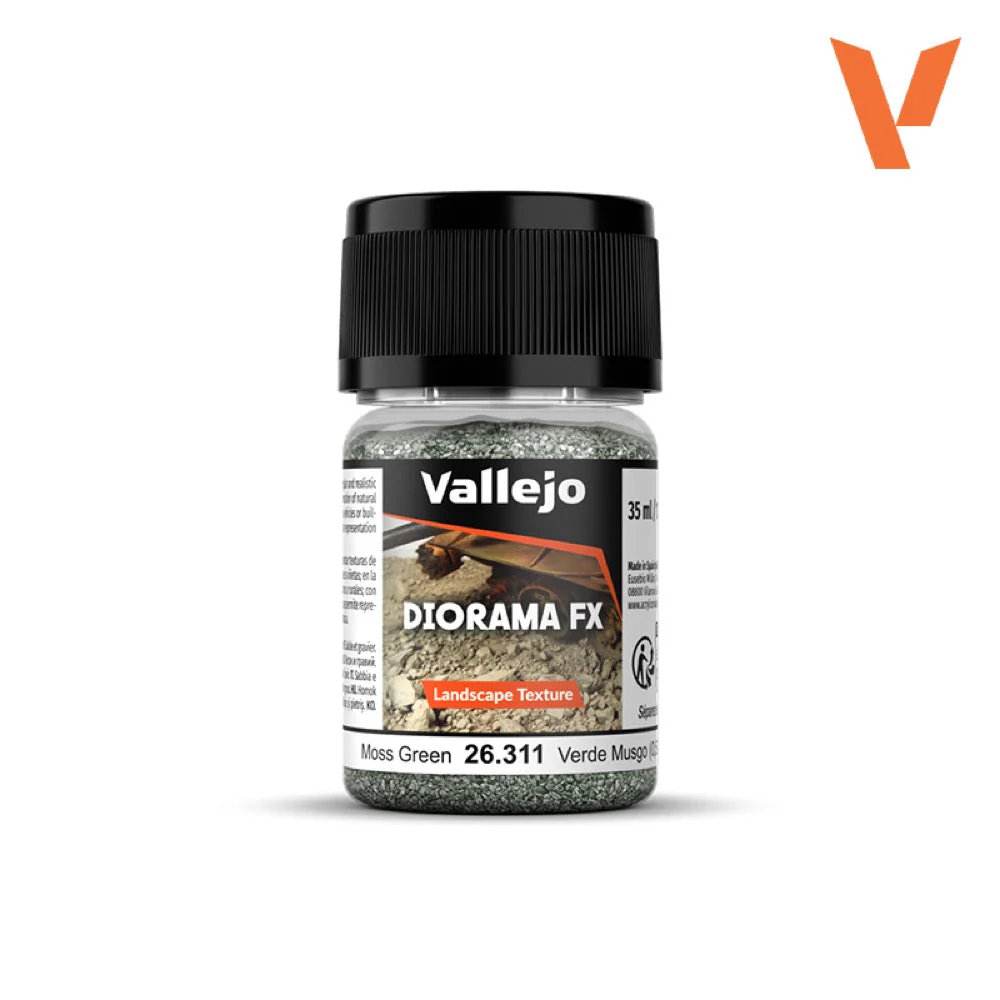 Vallejo 26311 Diorama FX Landscape Textures Moss Green 35ml 0.5-2mm