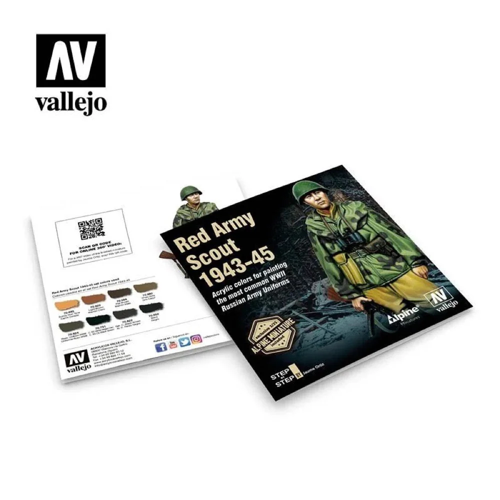 Vallejo 70248 Model Colour Alpine Red Army Scount 1943-45 Acrylic Paint Set - Image 2