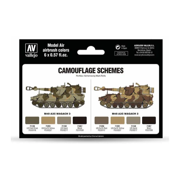 Vallejo 71212 Model Air Merdc Desert 6 Colour Acrylic Paint Set - Image 3