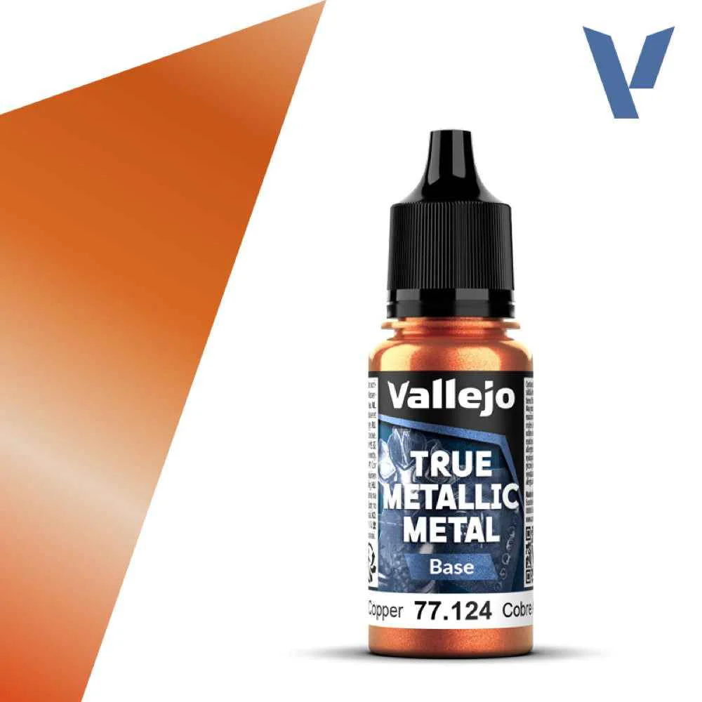 Vallejo 77124 True Metallic Metal Base Ancient Copper 18 ml