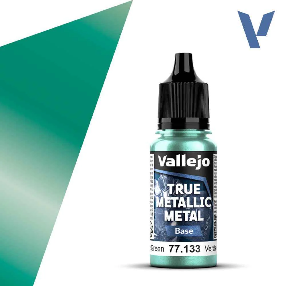 Vallejo 77133 True Metallic Metal Base Beetle Green 18 ml