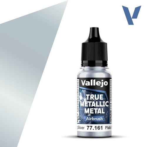 Vallejo 77161 True Metallic Metal Airbrush Sterling Silver 18 ml