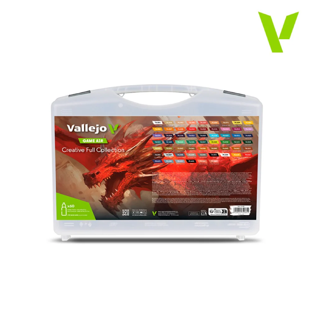 Vallejo Game Air Creative Full Collection Case - 60 Colour Acrylic Paint Set