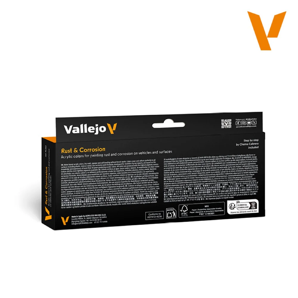 Vallejo Model Colour AV70262 Rust & Corrossion by Chema Cabrero (8 Colours) Acrylic Paint Set - Image 2