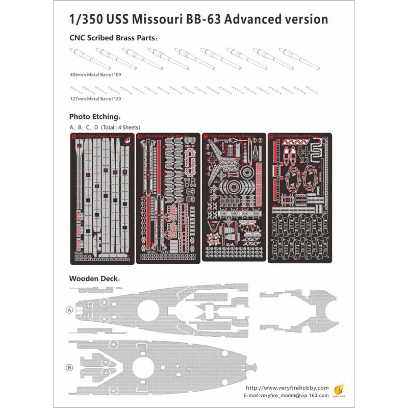 Very Fire 350909AD 1/350 USS Missouri Advanced Version - Image 3