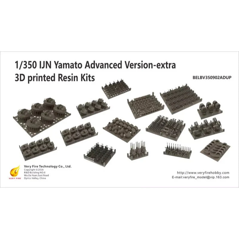 Very Fire BELBV350902ADUP 1/350 IJN Yamato Advanced Version Extra 3D Printed Resin Detail Up Set