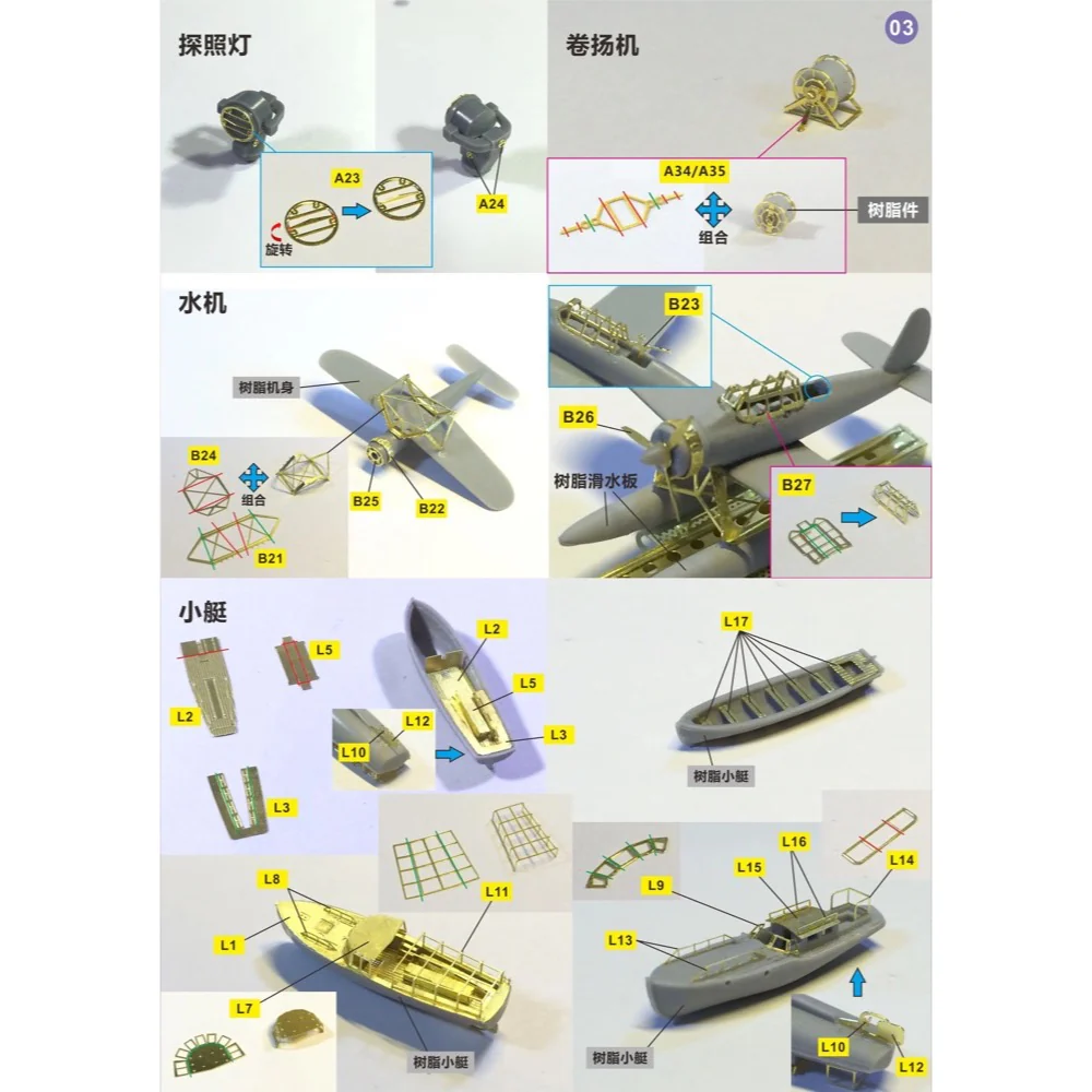 Very Fire VF350003 1/350 DKM Bismarck Detail Up Set For Tamiya 78013 - Image 5