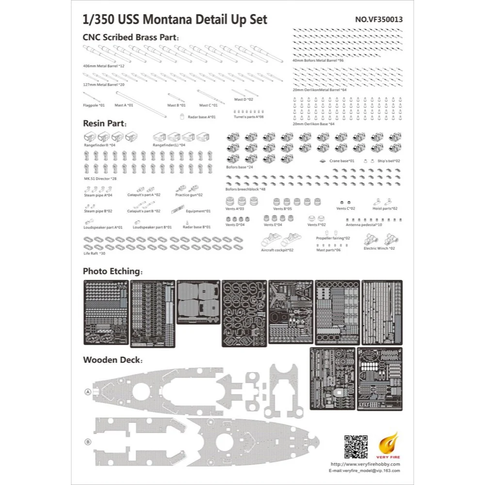 Very Fire VF350013 1/350 USS Montana Detail Up Set For VF350913 - Image 2
