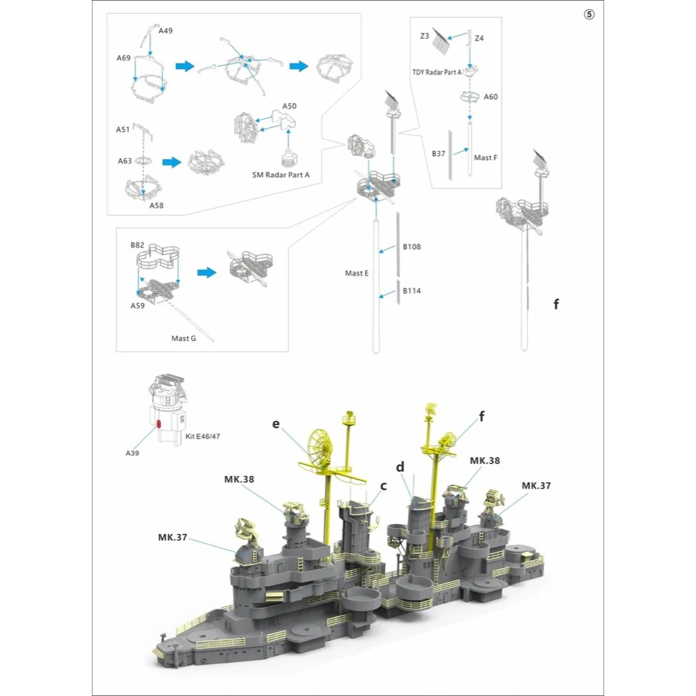 Very Fire VF700920UP 1/700 USS Cleveland Detail Up Set - Image 5