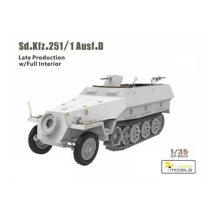 Vespid Models SP-8001 1/35 Sd.Kfz.251/1 Ausf.D Late Production w/Full Interior - Image 2