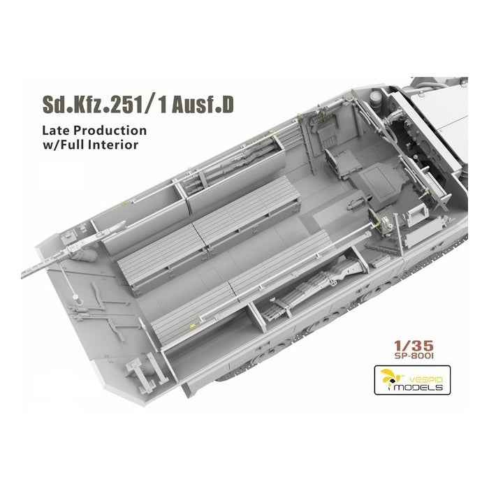 Vespid Models SP-8001 1/35 Sd.Kfz.251/1 Ausf.D Late Production w/Full Interior - Image 4