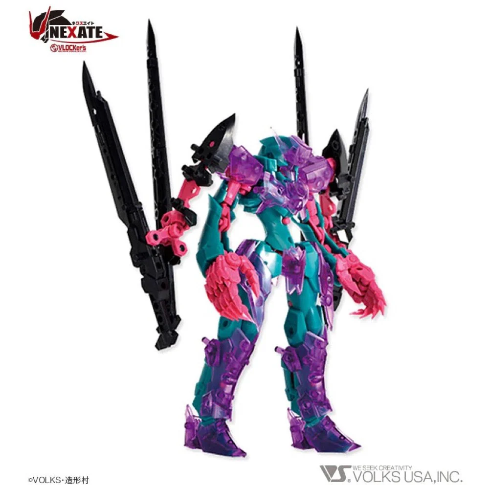 VLOCKer's VL-22660 Nexate Prime V-Raid Green/Clear Purple Ver. Plastic Model Kit - Image 2