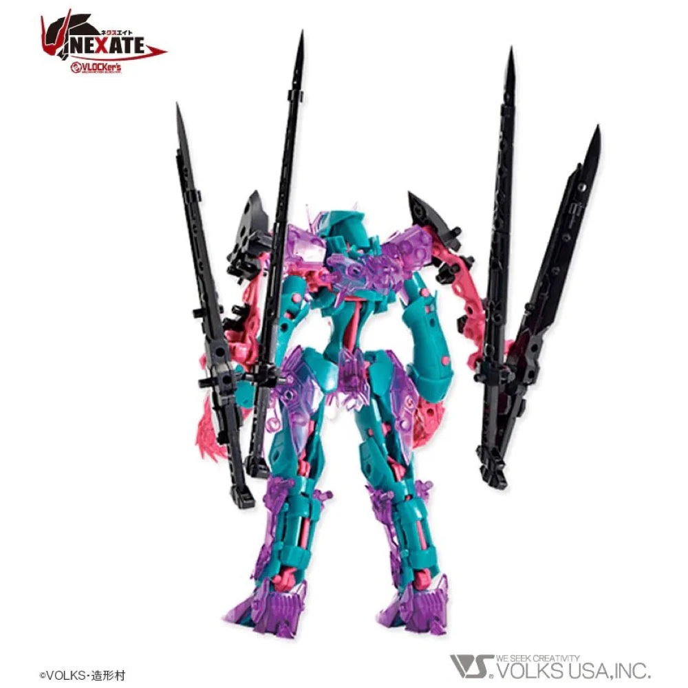 VLOCKer's VL-22660 Nexate Prime V-Raid Green/Clear Purple Ver. Plastic Model Kit - Image 3