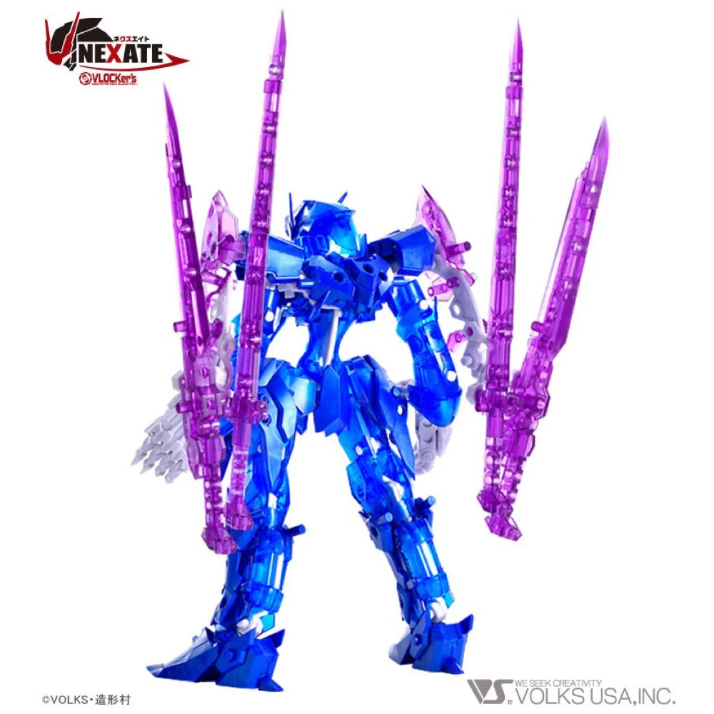 VLOCKer's VL-22708 Nexate Prime V-Raid Clear Blue/Metallic Blue Ver. Plastic Model Kit - Image 2