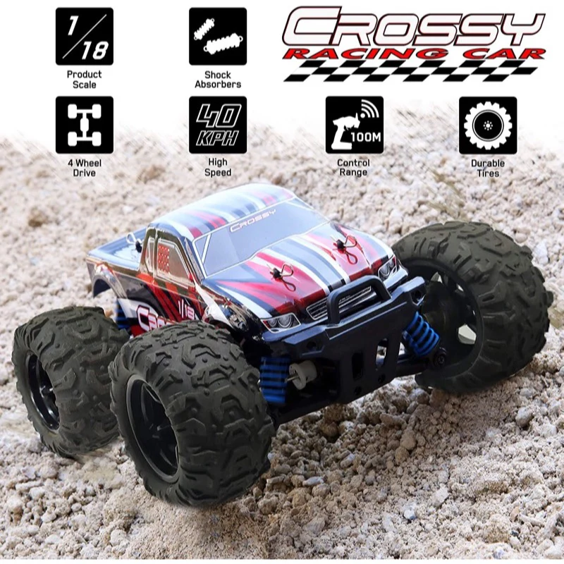 Volantex RC 785-1B 1/18 Crossy 4WD RC Monster Truck (with 2 batteries) - Image 11