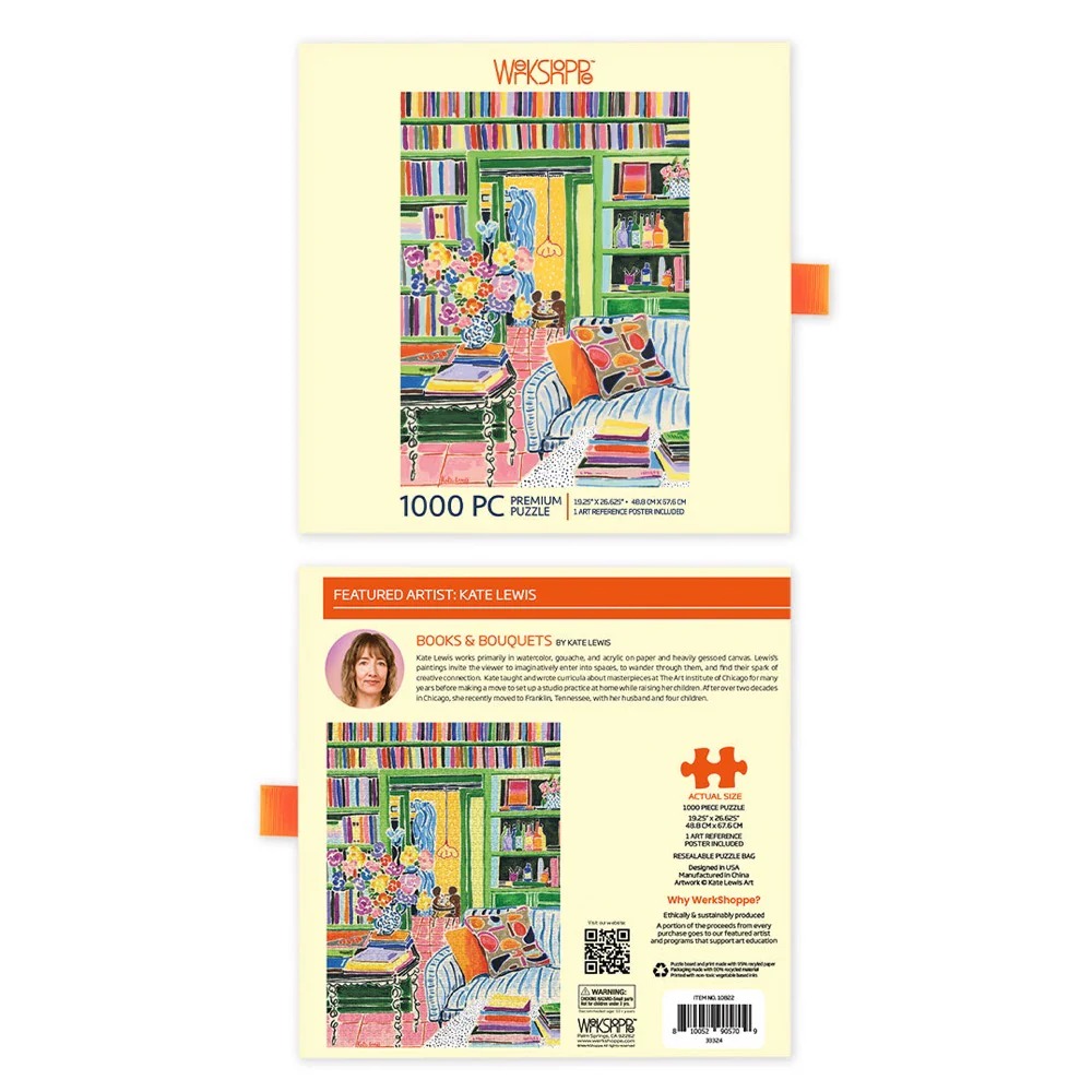 Werkshoppe Books and Bouquet 1000pc Jigsaw Puzzle - Image 3