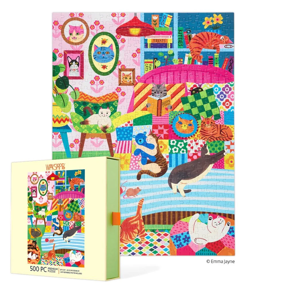 WerkShoppe Cat Nap Stories 500pc Jigsaw Puzzle - Image 2