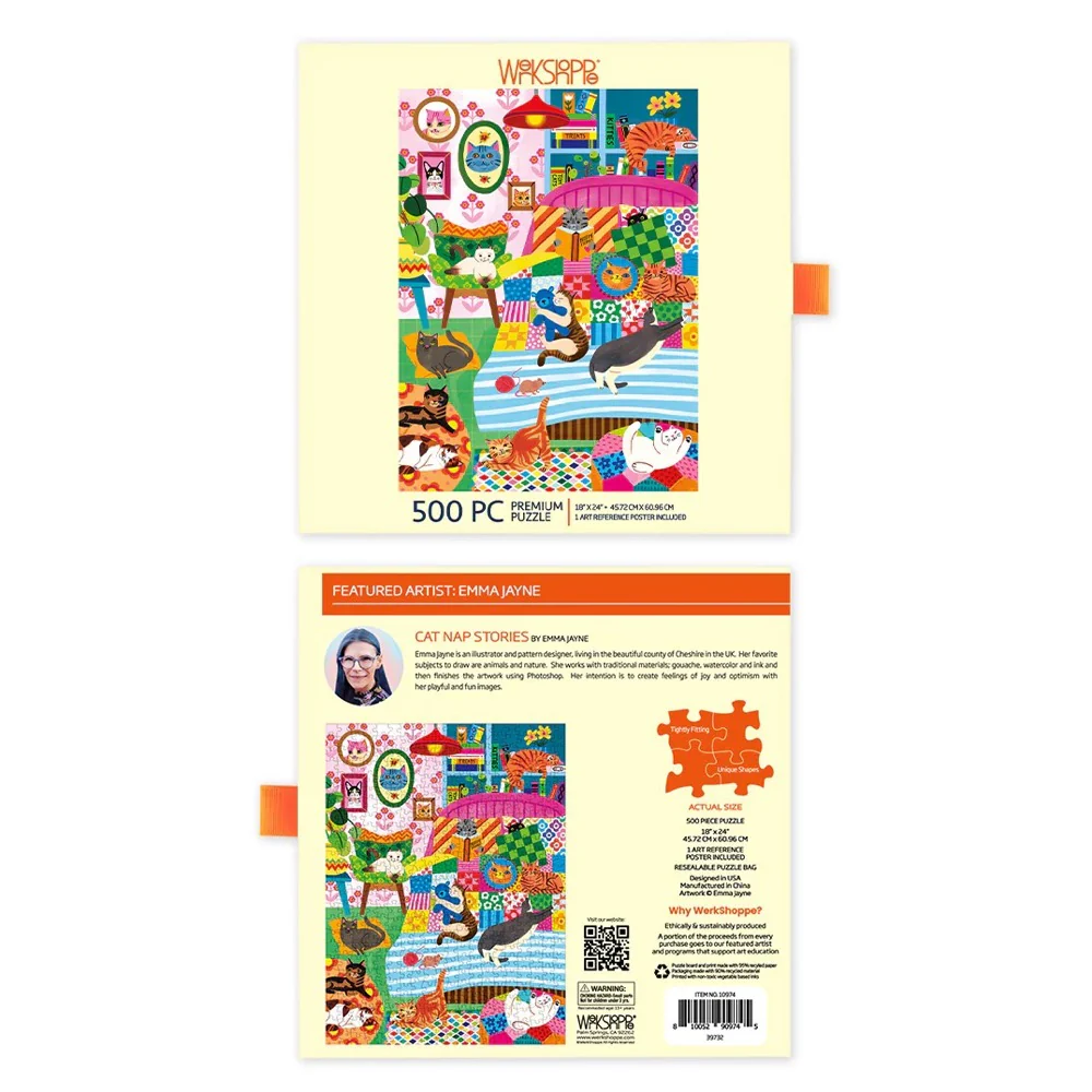 WerkShoppe Cat Nap Stories 500pc Jigsaw Puzzle - Image 4