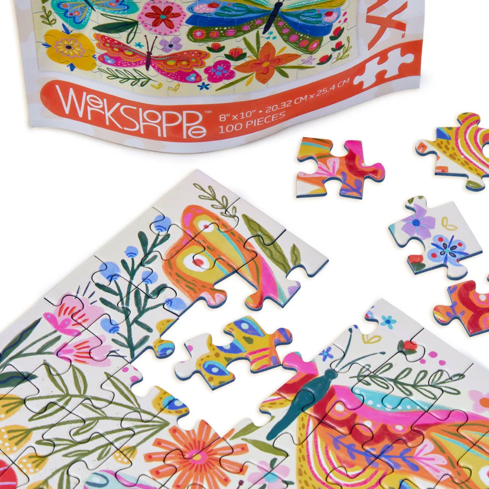 Werkshoppe W-10357 Butterfly Floral 100pc Snax Jigsaw Puzzle - Image 4