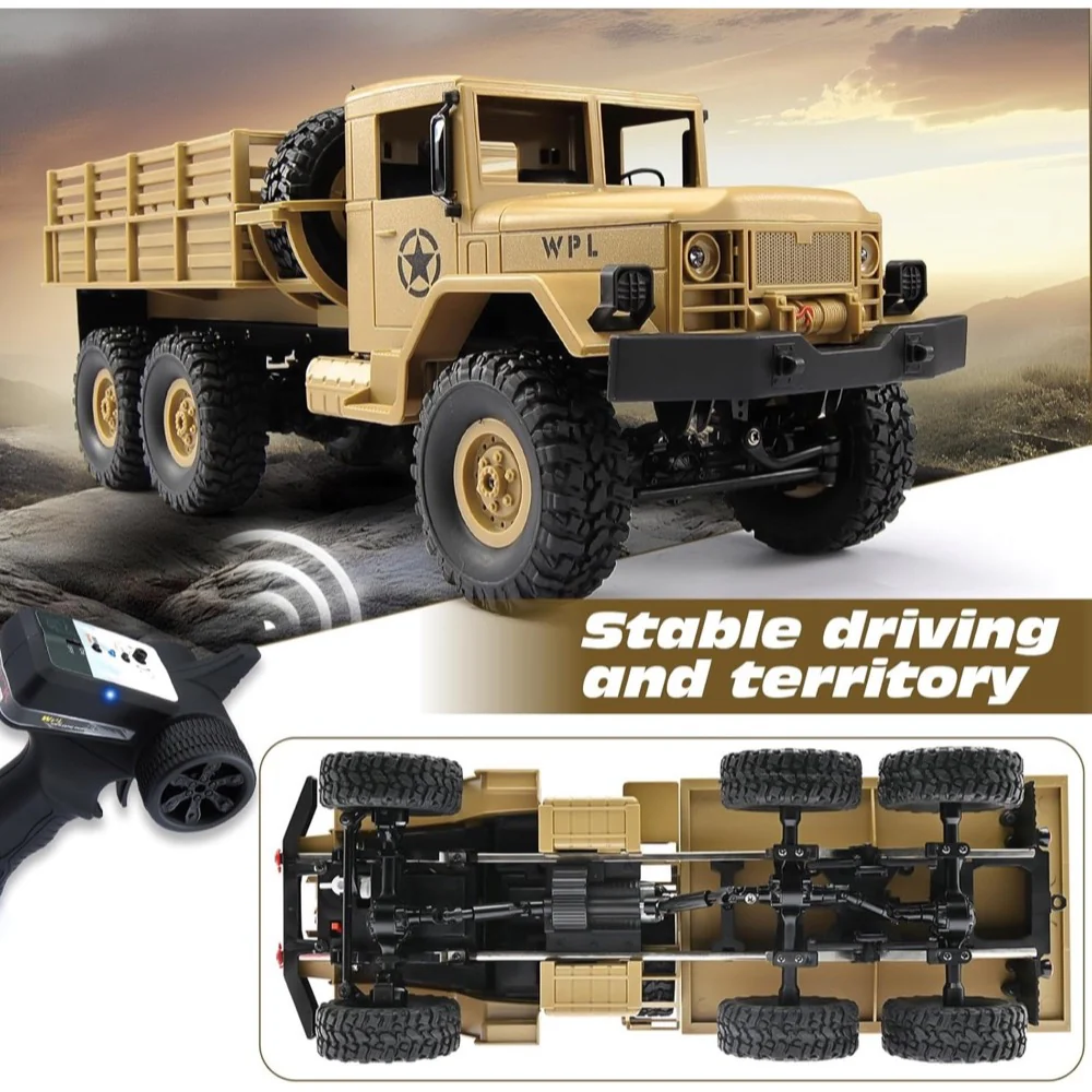 WPL B16 1/16 RC Military Truck RTR Beige - Image 11
