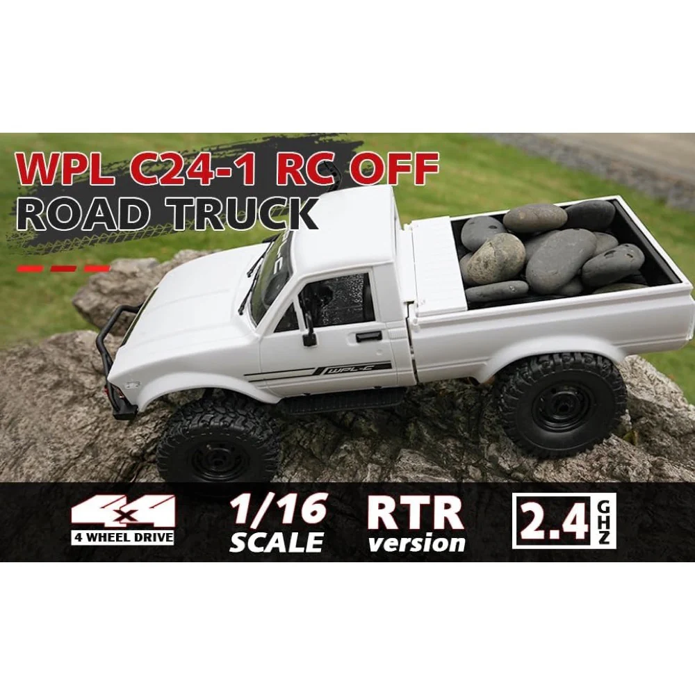 WPL C24 1/16 RC Pick-up Truck RTR White - Image 11