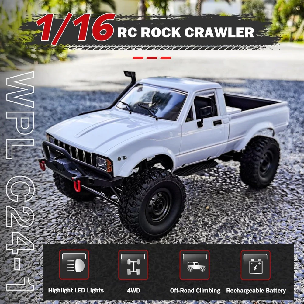 WPL C24 1/16 RC Pick-up Truck RTR White - Image 9