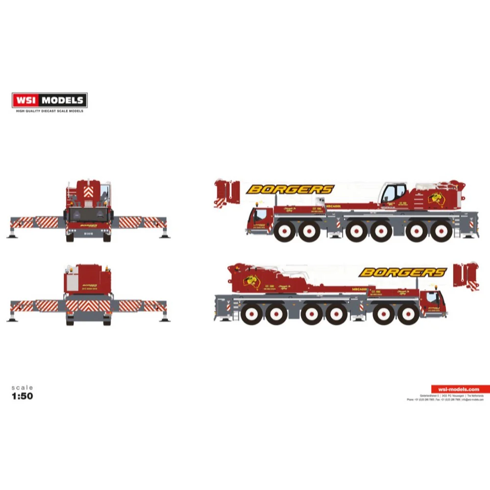 WSI 51-2172 1/50 Borgers Crane Liebherr LTM 1350-6.1 - Image 7