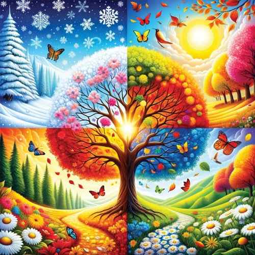 Yazz 3880 Four Seasons 1023pc Jigsaw Puzzle - Image 2