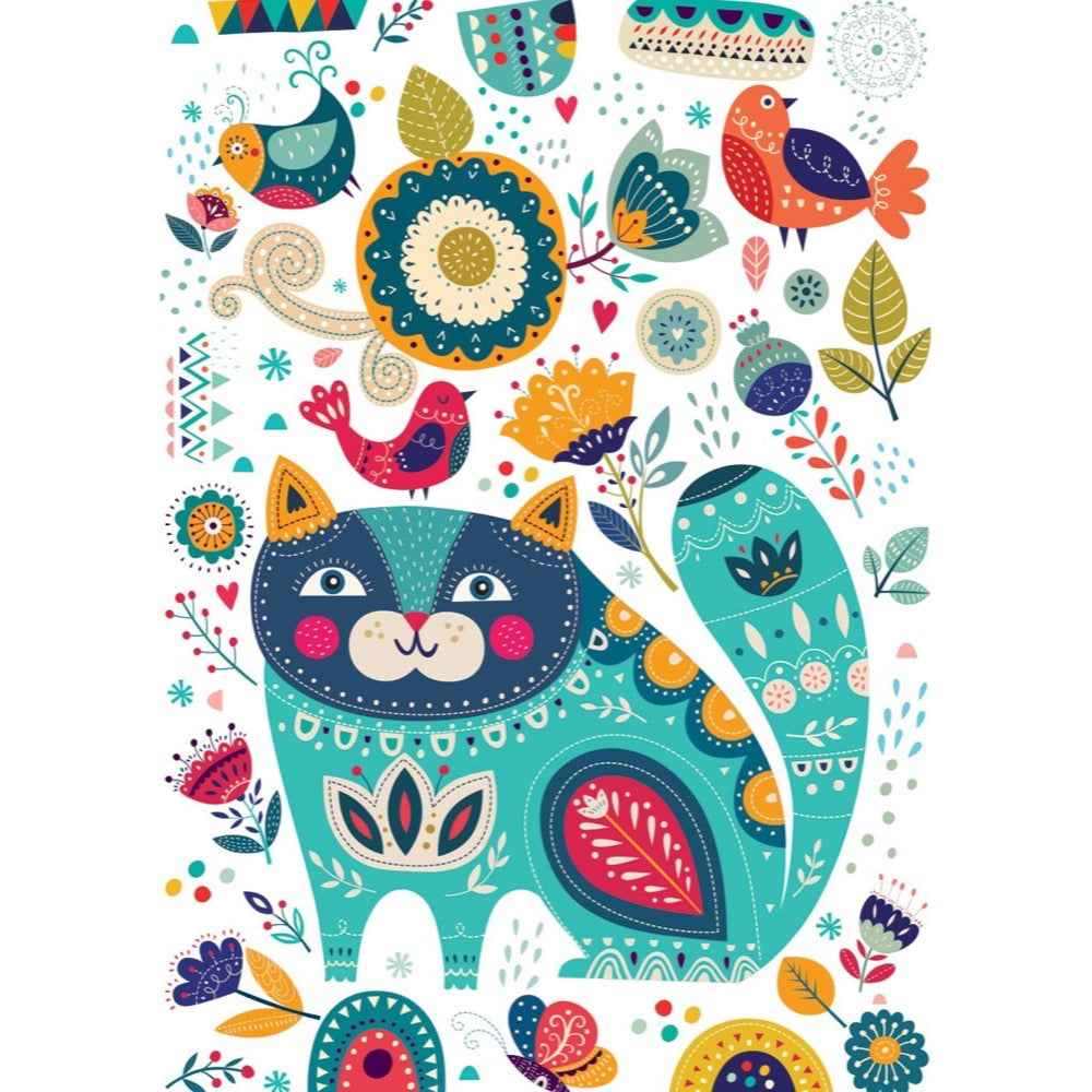 Yazz 3896 Cat & Birds 1000pc Jigsaw Puzzle - Image 2