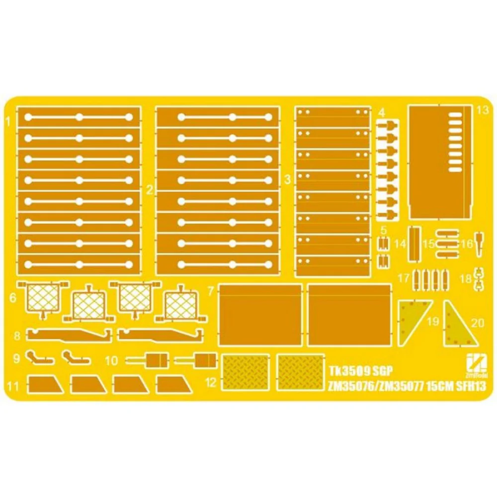 Zimi Model 35077 1/35 10.5cm scale leFH-18/4 auf Geschutzwagen Lrs.[f][Becker] German 50-ton Type SSy45 flatcar schwerer platformwagen - Image 20