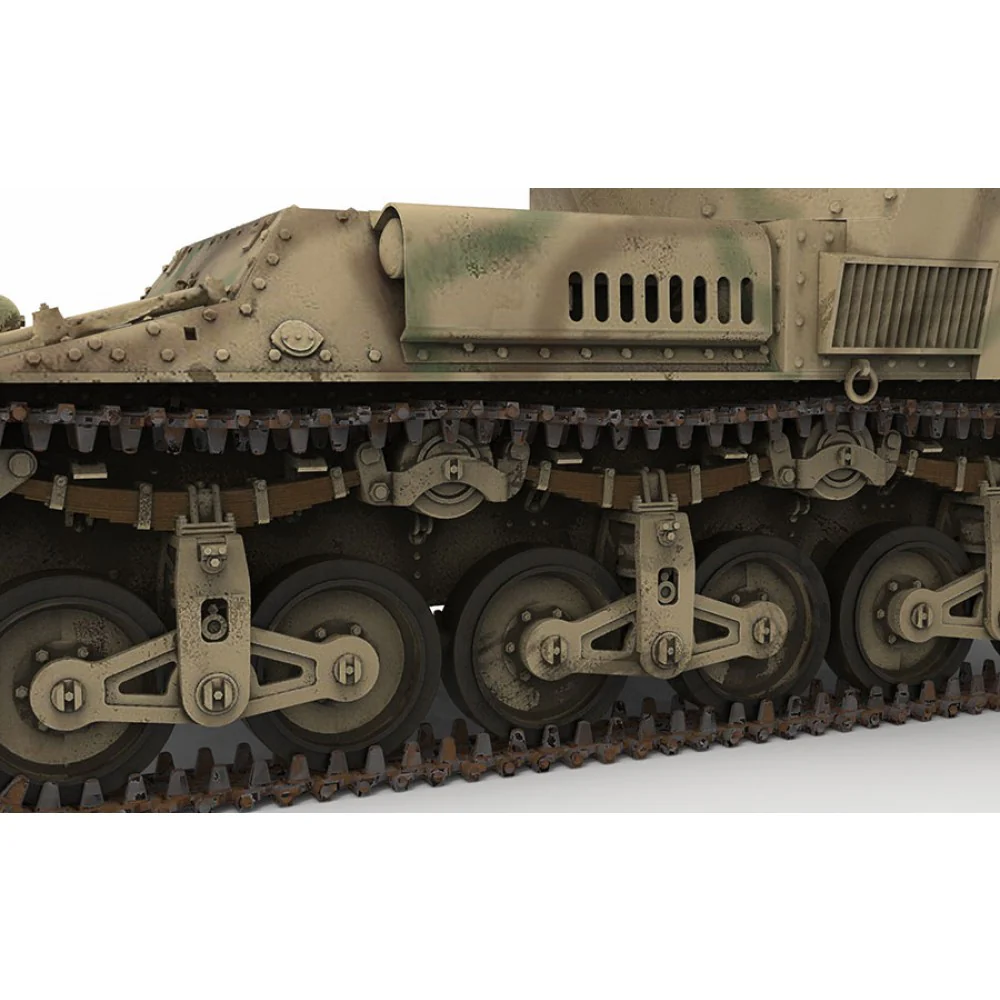 Zimi Model 35077 1/35 10.5cm scale leFH-18/4 auf Geschutzwagen Lrs.[f][Becker] German 50-ton Type SSy45 flatcar schwerer platformwagen - Image 8